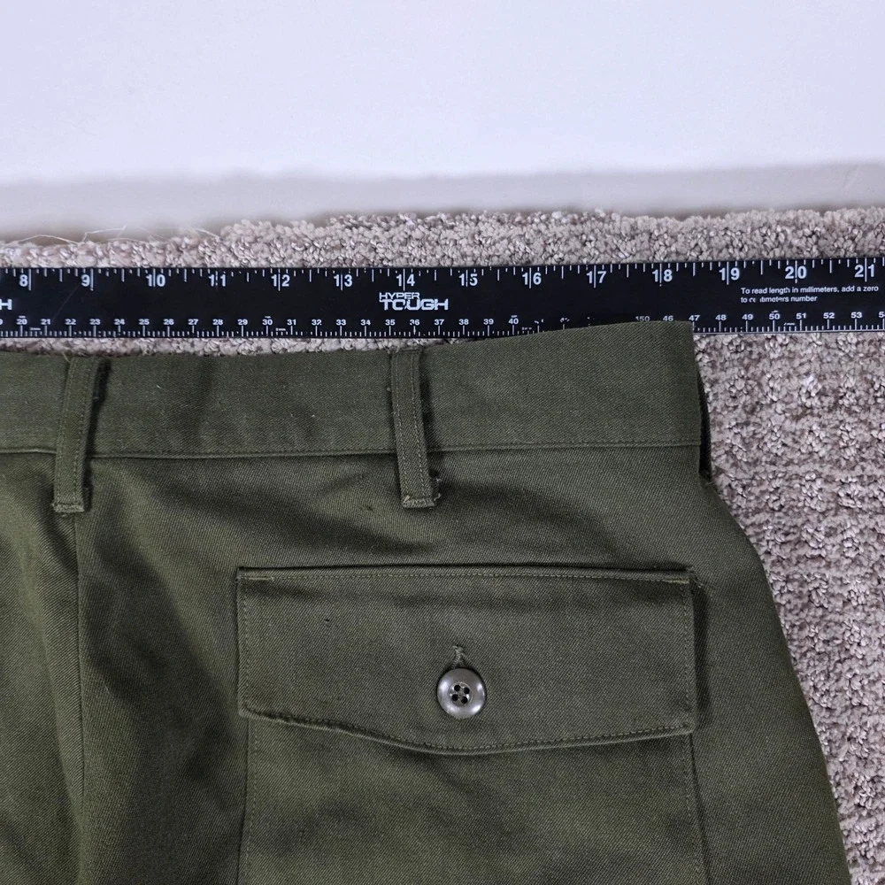 Vintage 1981 80s Terry Fire Resistant Trousers Mens 38x30 Green Aramid *READ*